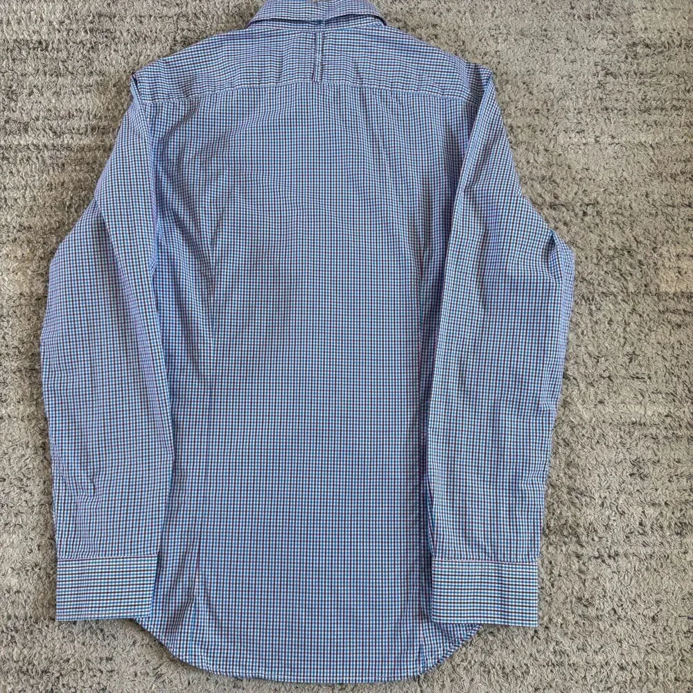 Banana Republic Men’s M Soft Wash Tailored Slim Fit Check Long Sleeve Shirt